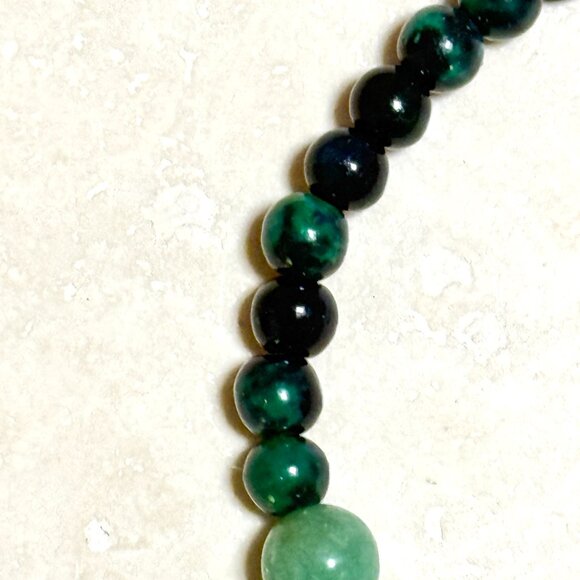 2/$20, Green Multi Stone Bracelet, Genuine Malachite, Nephrite & Chryocolla - Picture 3 of 9